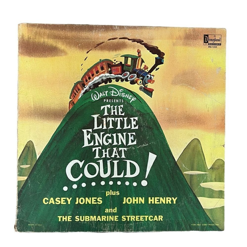RARE WALT DISNEY THE LITTLE ENGINE THAT COULD + 2 STORIES VINTAGE VINYL RECORD